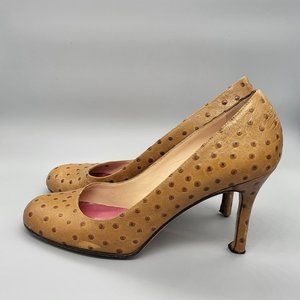 Kate Spade Karolina Ostrich Embossed Vintage Pumps